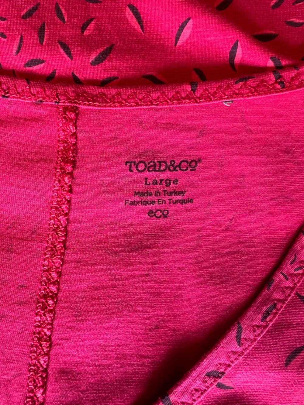 Toad&Co Samba Muse Dress Organic Cotton - Large - Red - Picture 8 of 10
